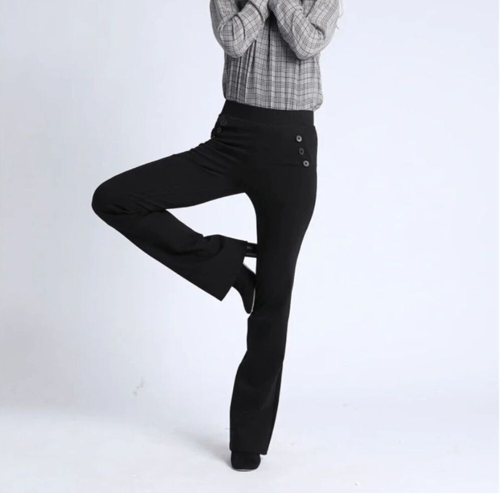 New Betabrand Black Bootcut Six Button Dress Pant Yoga Pants XLarge